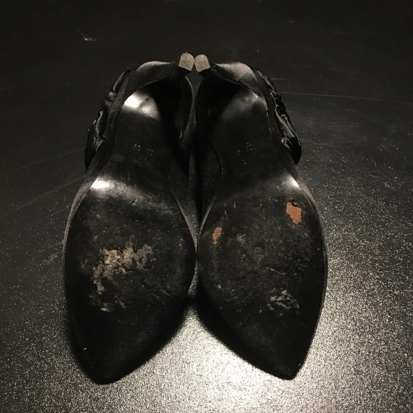 NINA Rohma Crystal Satin Rosette 4in High Heels - Picture 6 of 11